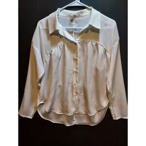 BCBGeneration Women's Structured Button-Front Blouse in Cream - Size Small